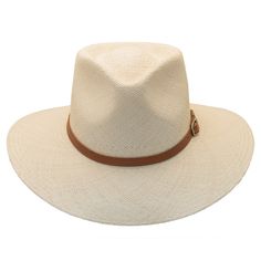 Bigalli | Grade 3 Australian Outback Panama Hat | Hats Unlimited White Adjustable Hat For Vacation, Adjustable White Hat For Vacation, White Adjustable Sun Hat For Vacation, Adjustable Beige Hats For Vacation, Adjustable Panama Hat For Vacation Travel, Summer Coastal Hats For Travel, Adjustable Panama Hat For Travel And Vacation, Lightweight Short Brim Fedora For Vacation, Adjustable Western Panama Hat For Outdoor