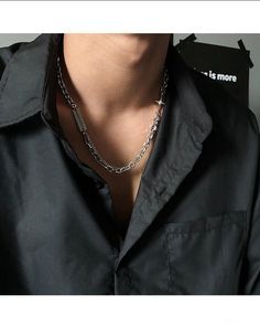 Material: Titanium steelNecklace size: 45-50cm ( 17.7-19.7 inches ) Y2k Necklaces, Chain Cross Necklace, Necklaces Men, Necklace Korean, Layered Crosses, Trending Necklaces, Street Style Outfits Men, Star Chain, Gold Balloons