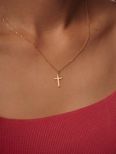 Imagine a necklace that symbolizes your faith and personal connection to your beliefs. Our unisex cross 14K gold necklace is more than just an accessory; it's a meaningful piece of jewelry that carries deep spiritual significance. With its intricate cross design, this necklace is a perfect way to express your devotion and serve as a daily reminder of your faith. Features and Benefits: ✅ Crafted from high-quality 14K gold for durability and shine ✅ Intricate cross design that symbolizes faith and devotion ✅ Unisex style that suits both men and women ✅ Adjustable chain for a perfect fit ✅ Comes in a beautiful gift box, making it ideal for special occasions ✨-- M A T E R I A L S & F I N I S H --✨ ✅ Crafted from high-quality 925 sterling silver with a 14k gold micron plating or in solid 14k go Gold Minimalist Personalized Cross Necklace, Gold Personalized Minimalist Cross Necklace, Minimalist Personalized Gold Cross Necklace, Gold Necklace Cross, Christian Cross Necklace, Cross Necklace Simple, Gold Necklace Simple, Christian Necklace, Gold Cross Necklace