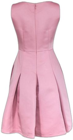 Feminine Fit And Flare Prom Mini Dress, Feminine Fit And Flare Mini Dress For Prom, Pink Fit And Flare Mini Dress For Evening, Pink Fitted A-line Dress, Pink Fit And Flare Prom Dresses, Pink Mini Dress With Pleated Bodice For Formal Occasions, Pink Formal Dress For Prom, Pink Formal Dress For Prom Season, Feminine Pleated Bodice Dress For Prom