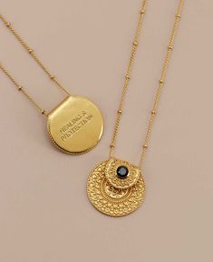 Inspirational Gold Plated Mandala Necklace with Black Onyx Stone - Necklaces Luxury Spiritual Jewelry With Oxidized Finish, Mandala Meaning, Buddha Groove, Mandala Necklace, Black Onyx Stone, Onyx Stone, Black Onyx, Lobster Clasp, Onyx