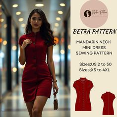 Mandarin Neck Narrow Cut Sewing Pattern,Cheongsam Mini Dress,Chinese Vinage Dress,Classic Dress,Summer Dress, available as an instant download (pdf) sewing pattern bundle with a range of size options , including plus sizes ⭐ US Sizes: 2️⃣, 4️⃣, 6️⃣, 8️⃣, 1️⃣0️⃣, 1️⃣2️⃣, 1️⃣4️⃣, 1️⃣6️⃣, 1️⃣8️⃣, 2️⃣0️⃣, 2️⃣2️⃣, 2️⃣4️⃣, 2️⃣6️⃣, 2️⃣8️⃣, 3️⃣0️⃣ ⭐ Standard Sizes: XS, S, M, L, XL, 2XL, 3XL, 4XL 🧵 These patterns are compatible with A4, A0, and US Letter size papers. 🪡 After your payment is processed, Classic Dress, Cheongsam, Pdf Sewing Patterns, Dress Summer, Sewing Pattern, Summer Dress, Halloween Shopping, Sewing Patterns, Bathing Beauties