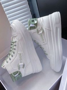 Cheap Sporty High-top Sneakers With Nonskid Markings, Designer Women Shoes, Cute Shoes Cheap, K Pop Shoes, Korean Shoes Aesthetic, Cute Korean Shoes, Korean Shoes Sneakers, Cute High Top Shoes, Cute Shoes Aesthetic