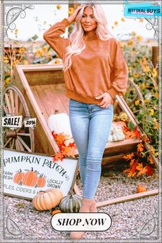 Orange Drop Shoulder Crew Neck Pullover Sweatshirt Fall Sweater For Casual Gatherings, Casual Fall Sweatshirt For Gatherings, Cozy Fall Tops With Ribbed Cuffs, Cozy Fit Fall Sweatshirt, Fall Casual Tops With Ribbed Cuffs, Cozy Fit Tops For Fall, Trendy Cozy Fit Tops For Fall, Cozy Long Sleeve Top For Fall, Casual Stretch Long Sleeve Top For Fall