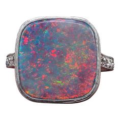 an opal and diamond ring