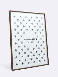 a black and white photo frame with the word vosington on it's side