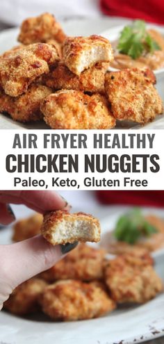 air fryer healthy chicken nuggets pale, keto, gluten free