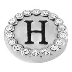 Bling H - Final Sale - H Magnetic Silver Round Jewelry, Filigree Bracelet, Interchangeable Jewelry, Coin Design, Magnetic Jewelry, Studded Necklace, Rose Gold Chain, Back Jewelry, Own Style