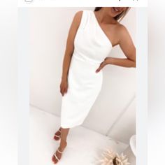 Nwt E19-7 Fame And Partners, Off Shoulder, White Dress, Color White, Size 12, Maxi Dress, Womens Dresses, Women Shopping, Dresses