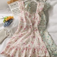 Summer, hollowed-out hook flowers, floral flounces halter dress, little fresh backless dressesMaterial:blendedStyle:sweetFeatures:floralColor:pink,greenSize(cm):M,L 1inch=2.54cmM:bust:84,length:83&ltp&gtL:bust:88,length:84</p>&ltbr/>&ltp&gtNote:Due to different measurement methods,there will be 1-3 error(unite:cm), please understand.</p>&ltbr/>&ltp&gtPlease check the size carefully when you choose items,thank you.</p>&ltbr/> Backless Mini Dress With Ruffles For Garden Party, Backless Ruffled Mini Dress For Garden Party, Cute Chiffon Beach Dress, Green Backless Ruffled Dress, Green Backless Ruffle Dress, Cute Lace Trim Sundress For Summer, Cute Summer Sundress With Lace Trim, Cute Sundress With Lace Trim For Summer, Backless Chiffon Mini Dress With Ruffles