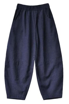 Summer Loose Cotton Linen Pants Women Casual Trousers Casual Blue Wide Leg Harem Pants, Navy Relaxed Fit Bottoms With Side Pockets, Navy Bottoms With Side Pockets And Relaxed Fit, Navy Bottoms With Relaxed Fit And Side Pockets, Blue Casual Harem Pants With Pockets, Casual Blue Harem Pants With Pockets, Navy Relaxed Fit Pants With Side Pockets, Casual Navy Straight Leg Bottoms, Blue Cotton Solid Color Pants