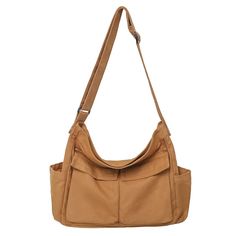 PRICES MAY VARY. [Size]: 15.7x5.9x13.3in (LxWxH). Canvas messenger bag inside: 1 main compartment (spacious enough to hold your laptop, mobile phone, umbrella, books, etc) and 1 zipper inner pocket to keep things secure. Womens crossbody bag outside: there are 2 front pockets (for keys, tissue, etc) and two side water bottle pockets. The storage space of this Large tote bag is quite roomy. Multi-pocket design allows you to separate different items and find them easily. [High Quallity]: The shoul Large Capacity Canvas Shoulder Bag For Students, Canvas Satchel Shoulder Bag For Students, Student Canvas Satchel Shoulder Bag, Large Capacity Crossbody Canvas Bag For School, Solid Color Canvas Shoulder Bag For School, Brown School Shoulder Canvas Bag, Large Capacity Canvas Crossbody Bag For Students, Beige Satchel Shoulder Bag For Students, Solid Canvas Satchel Bag For School