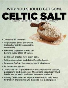 Celtic Salt, Health Heal, Filtered Water