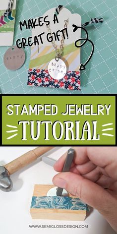 the stamper is being used to make a craft project with stamps and rubbers