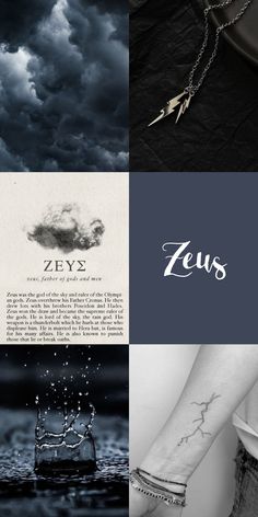 four different pictures with the words zews written in white and black ink on them