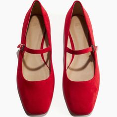 New With Tags Never Worn Or Used Size 8 Suede Red No Measurements Or No Box Price Firm Unless Stated Otherwise Red Mary Janes, Shoes Mary Jane, H&m Shoes, Ballet Pumps, Mary Jane Flats, H&m Women, 2024 Fashion, Red Shoes, Fall 2024