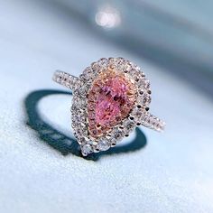 Color: R448 Pink Diamond Size: No. 5, No. 6, No. 7, No. 8, No. 9 Fashion Element: Ruyi Style: Fresh Pear-shaped Pink Diamond Jewelry, Pink Teardrop Jewelry With Halo Setting, Pink Teardrop Fine Jewelry Ring, Rose Gold Teardrop Diamond Ring, Elegant Pink Teardrop Ring, Pink Teardrop Halo Setting Ring, Pink Pear-shaped Diamond Promise Ring, Pink Pear-shaped Rings For Gift, Pink Teardrop Anniversary Ring