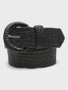 Wide Stretch-Straw Belt | Banana Republic Trendy Black Belt For Summer, Black Fabric Belt For Summer, Casual Black Belt For Summer, Adjustable Casual Belts For Spring, Casual Black Belts For Spring, Black Adjustable Casual Belt, Casual Black Adjustable Belt, Trendy Black Belts For Spring, Casual Spring Fabric Belt