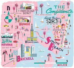 an illustrated map of the city of san francisco, california with all its attractions and names