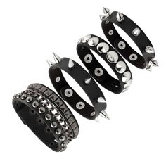 PRICES MAY VARY. High Quality Material: These punk bracelet set are made of quality faux leather and alloy, durable material comfortable touch feel, long time use. Halloween Punk Bracelet :Rivet wrap retro spike bracelet, Adjustable cuff, Stylish design, cool accessories made you shine in the crow.d Leather jewelry punk rock biker style with spike rivet decoraction, button adjustable, suitable for men women. Wide Application: Great for goth accessories, cosplay party metal theme parties, night c Punk Leather Jewelry With Wrist Strap, Punk Leather Wrist Strap Jewelry, Punk Style Leather Jewelry With Wrist Strap, Adjustable Punk Cuff Bracelet With Wrist Strap, Edgy Adjustable Wristband With Wrist Strap, Adjustable Edgy Wristband With Wrist Strap, Punk Style Adjustable Cuff Bracelet With Rivets, Punk Adjustable Cuff Bracelet With Rivets, Adjustable Punk Cuff Bracelet With Rivets