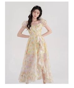 Tavimart Summer Floral Korean Style Ruffles Dress Women Print Vintage Sweet Cute Fairy Dress 2023 Boho Casual France Evening Party Dress Cute Fairy Dress, Ruffles Dress, Cute Fairy, Custom Made Clothing, Black Evening Dresses, Fairy Dress, Evening Party Dress, Boho Casual, Party Gowns