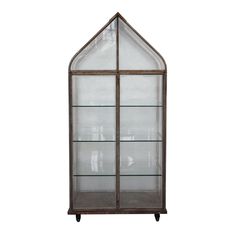 an old fashioned glass display case on wheels