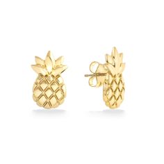 44203 - 14K Yellow Gold - Pineapple Stud Earrings Pineapple Jewelry, Gold Pineapple, Ring Watch, Fine Jewels, Pendant Rings, Chain Earrings, Earring Necklace, Pineapple, Fine Jewelry