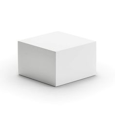 a white square object sitting on top of a white surface with no one around it