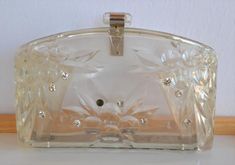 Hey, I found this really awesome Etsy listing at https://www.etsy.com/listing/790638199/rare-vintage-50s-clear-plastic-lucite Purse Inspiration, Lucite Purse, Plastic Accessories, Money Bags, Classic Purse, Historic Fashion, Unique Handbags, 3d Crystal, Pearl Bag