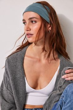 free people; summer; short; style; spring; blue; casual; clothes; cozy; pockets; fit; style; vacation; chic; fashion; shopping; wide; headband; athletic; sports; sweat; Vacation Chic, Thick Headbands, Unique Headband, Hairstyles Design, Headband Outfit, Soft Headbands, Cozy Style, Cute Headbands, Braided Headband