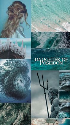 the cover of daughter of poseon, with images of people in water and waves