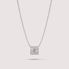 Make a stunning statement with our Lab Grown 1 Carat Princess Cut Solitaire Diamond Pendant, crafted in luxurious 14K white gold. This exquisite pendant features a lab-grown diamond, exuding timeless elegance and sophistication. Perfect for adding a touch of glamour to any ensemble, it’s a must-have piece for your jewelry collection. ✤𝐃𝐢𝐚𝐦𝐨𝐧𝐝 𝐃𝐞𝐭𝐚𝐢𝐥𝐬 Color: F Clarity: VS1 Shape: Princess Cut Carat Weight: 1 CT Approx. Type: Lab Diamond ✤Metal 𝐃𝐞𝐭𝐚𝐢𝐥𝐬 Metal Purity: Solid 14K Gold Metal Tone: Yellow, White, Rose Stamp/Hallmark: Yes Jewelry Certificate: Free of Cost with Listed Design Chain Length: 16″ inch Classic Silver Solitaire Necklace With Single Cut Diamonds, Classic Silver Diamond Necklace With Lab Grown Diamonds, Silver Platinum Solitaire Necklace With Single Cut Diamonds, Silver Solitaire Necklace With Single Cut Diamonds In Platinum, Refined White Gold Diamond Necklace With Prong Setting, Classic White Gold Necklaces With Brilliant Cut, White Gold Platinum Necklace With Brilliant Cut, White Gold Necklaces With Brilliant Cut In Platinum, Classic Silver Lab-grown Diamond Necklace