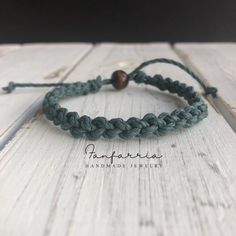 Casey Deep Teal Macrame Bracelet Anklet HA001742 | Etsy Casual Braided Friendship Bracelets, Casual Braided Cord Bracelets With Sliding Knot, Casual Green Macrame Jewelry, Handmade Green Waxed Cord Braided Bracelets, Casual Macrame Braided Bracelets As Gift, Casual Macrame Braided Bracelets For Gift, Casual Macrame Friendship Bracelets, Casual Hand Wrapped Braided Bracelets For Everyday, Casual Braided Bracelets