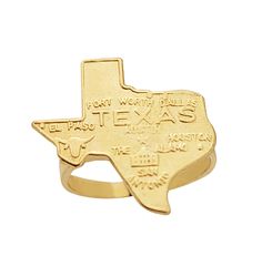 - Authentic 10K Yellow Gold Ring - Gold Texas Ring Texas Map - Ring Size : 7, It can be a pinky ring - Ring Head Size : 0.75 in x 0.7 in, Ring Weight : 3.0 g - 30 Days Money Back Guarantee Texas Map, Texas State, Kids Luggage, Pinky Ring, Yellow Gold Ring, Ring Ring, Ring Gold, Ring Size 7, Ring Silver