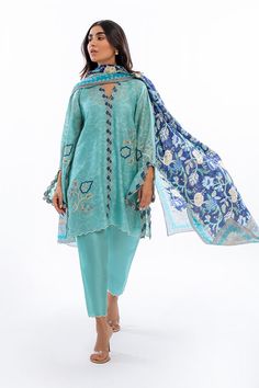 Dimah Blue Slub Silk Kurta With Sheer Dupatta, Blue Slub Silk Anarkali Set, Festive Blue Slub Silk Salwar Kameez, Blue Kurta With Dupatta In Traditional Drape, Blue Bollywood Style Salwar Kameez In Slub Silk, Blue Traditional Drape Kurta With Dupatta, Blue Slub Silk Saree Set, Blue Slub Silk Dupatta With Resham Embroidery, Bollywood Style Blue Raw Silk Kurta