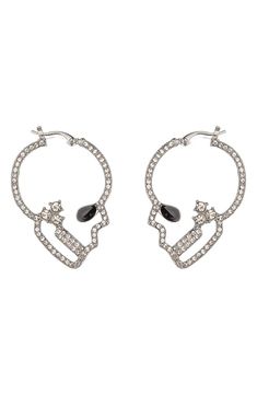 EYE CANDY LOS ANGELES Double Skull Crystal Drop Earrings | Nordstromrack Candy Earrings, Grunge Accessories, Crystal Drop Earrings, Crystal Drop, Eye Jewelry, Sparkling Crystal, Earrings Set, Infinity Bracelet, Shop Earrings