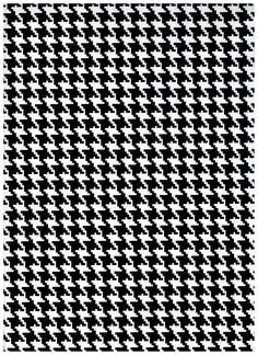 a black and white houndskin pattern is shown in the middle of this image, it looks