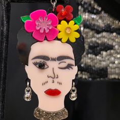 Frida Khalo post earrings. Earring Sale, Post Earrings