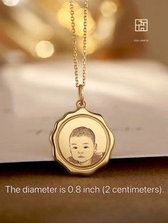 Made to order. Custom 18k Solid Gold Engraved Photo Necklace. Please read the entire description carefully ♡  ☆Material: solid 18k gold. ☆Time Frame: Turnaround time usually takes 20 days.  ☆Personalization:  Both front and back of the pendant can be personalized. Photos for the front of the pendant: high definition, well lit, multiple photos would be preferred. For the back of the pendant: It can be a photo of the hand and foot, or handprint/footprint,  and also the phrase that you'd like to be engraved. ☆Gift wrapping and card hand-writing service optional.  ☆Certification: In order to reduce the cost and provide you with the lowest price possible, the jewelry comes with the NGTC certification. NGTC is the sole partner of GIA (Gemological Institute Of America) in China.   ☆Cancelation an Picture Necklace, Photo Necklace, Photo Engraving, Hand Of Cards, Well Lights, Gold Engraving, Necklace Personalized, Pet Portrait, Photo Jewelry