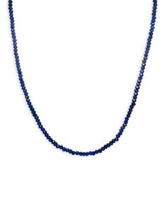 Zoe Lev 14K Yellow Gold Lapis Lazuli Bead Collar Necklace, 14-16 Blue Gemstone Beaded Rondelle Necklace, Sapphire Single Strand Lapis Lazuli Jewelry, Blue Gemstone Rondelle Beaded Necklace, Sapphire Single Strand Necklace With Round Beads, Sapphire Color Single Strand Lapis Lazuli Jewelry, Blue Faceted Round Bead Necklaces, Blue Faceted Necklaces With Round Beads, Blue Necklaces With Faceted Round Beads, Sapphire Gemstone Rondelle Necklace