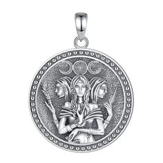 Indulge in timeless protection & harmony! Our Triple goddess necklace is crafted from 100% sterling silver, nickel-free, & hypoallergenic for long-term wear & a healthy lifestyle. It's renowned for shielding you from malevolent forces & facilitating a connection to the spiritual realm. Invoke the goddess within you by wearing this Triple Moon Goddess Necklace & feel the powerful balance & serenity it brings. The infinite loops of the Witch Knot grant access to intuition & wisdom - be a part of t Witch Knot, Moon Goddess Necklace, Pagan Necklace, Wiccan Necklace, Spiritual Necklace, Spiritual Realm, Triple Moon Goddess, Moon Phases Necklace, Wiccan Jewelry