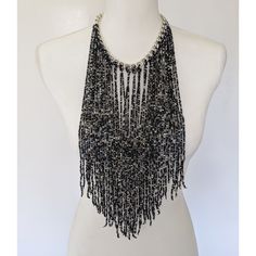 Beautiful Black And Silver Beaded Necklace And Earrings Necklace Has An Extension So Can Be Worn Closer To The Neckline Or Longer Many Different Ways Of Wearing It. On Top Of A Blouse, Or As An Accent Layer Underneath A Dress Shirt Or Blazer New Elegant Silver Beaded Chain Earrings, Beaded Dangle Necklaces For Party, Adjustable Silver Beaded Earrings With Beaded Chain, Silver Beaded Earrings For Evening, Adjustable Silver Beaded Chain Earrings, Silver Beaded Chain Earrings, Costume Jewelry Beaded Dangle Necklaces For Party, Elegant Silver Beaded Earrings With Black Beads, Elegant Beaded Chain Earrings For Party