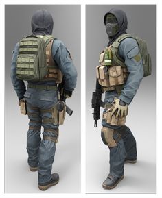 Masked Soldier, Apocalypse Survival, Low Poly Models