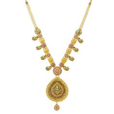 Discover a 22K gold necklace set that is truly one-of-a-kind at Virani Jewelers! Features a traditional Indian design Made with Virani’s signature 22K yellow gold Designed with a hook-in-eye clasp Embellished with precious emeralds, rubies, and CZ gemstones When you want to celebrate your heritage and culture, you don’t have to give up on high-fashion thanks to Virani Jewelers! This beautiful Roshni 22K gold necklace set features an antique design that will have you turning heads. The traditiona 22k Gold Necklace Set, Tree Road, 22k Gold Necklace, Gold Bead Necklace, Gold Necklace Set, Indian Earrings, Antique Design, Oak Tree, Traditional Indian