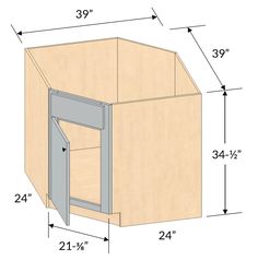 the measurements for an unfinished cabinet