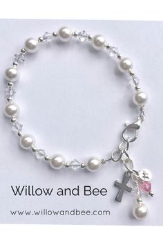 Personalize your gift to create the perfect First Communion heirloom! Personalized Rosary Bracelet For Birthday, Personalized Rosary Bracelet For Birthday And Mother's Day, Adjustable Rosary Bracelet For Mother's Day Gift, Adjustable Jewelry For First Communion And Mother's Day, Adjustable Jewelry For First Communion Mother's Day, Adjustable Jewelry For First Communion On Mother's Day, Inspirational Adjustable Rosary Bracelet Gift, Adjustable Spiritual Rosary Bracelet For Mother's Day, Adjustable Jewelry For Mother's Day First Communion