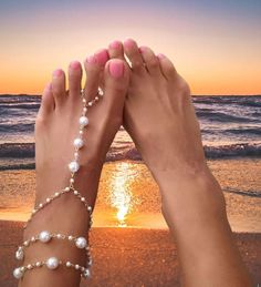 Pearl Barefoot Bridal Jewelry Gift Anklet Beaded Barefoot - Etsy Crystal Foot Jewelry, Bridal Foot Jewelry, Bridal Anklet, Beach Wedding Sandals, Beach Wedding Sandals Barefoot, Backdrops Necklace, Crystal Beach, Sterling Silver Anklet, Wedding Sandals