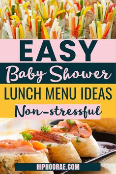 Need easy baby shower lunch ideas? Look no further! Our menu suggestions cover all the bases, including brunch and buffet options to suit any party. Whip up some mouthwatering croissant sandwiches and other tasty treats to wow your guests. Make Ahead Appetizers, Simple Baby Shower, Baby Shower Brunch, Shower Food, Lunch Menu, Dessert Appetizers