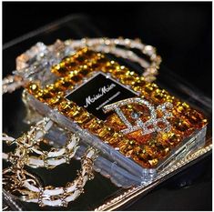 Luxury Perfume Bottle Phone Case - mBell-ish Diamond Perfume, Diamond Phone Case, Dior Perfume Bottle, Beats Pill, Luxury Iphone Cases, Perfume Bottle Design, Crystal Perfume Bottles, Dior Logo, Gold Iphone