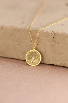 Gold Olive Tree Branch Leaf Pendant - Olive Tree Gold Necklace ● Material of pendant: Solid Gold 14k ( REAL GOLD ) ● Metal Stamp: 14k ( REAL GOLD ) ● The pendant is available in 5 sizes: - 12,7 mm / 0.5 inches (Diameter) - 14,0 mm / 0,55 inches ( Diameter ) In the photos - 15,3 mm / 0.6 inches ( Diameter ) - 16,5 mm / 0,65 inches ( Diameter ) - 19,1 mm / 0,75 inches ( Diameter ) ( In the photos the size is 14mm / 0.55 inches Diameter ) ( Jump Ring inner diameter: 4 mm ) ● Material of chain: Soli Gold Round Jewelry Gift For Her, Gold Locket Necklace With Round Pendant, Yellow Gold Locket Necklace As Gift For Her, Yellow Gold Locket Necklace For Her, Gold Locket Jewelry For Her, Gold Plated Coin Pendant Necklace For Anniversary, Gold Sterling Silver Necklace With Locket, Round Yellow Gold Charm Necklace Gift For Her, Yellow Gold Round Charm Necklace Gift For Her